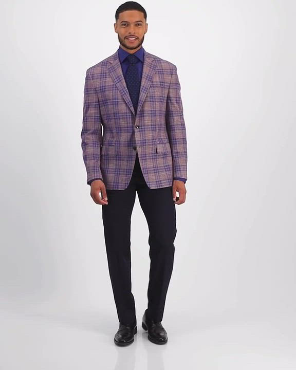 Michael Kors Men's Classic-Fit Mauve Window Sport Coat - Macy's