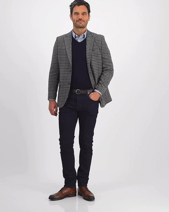 Nautica Men's Modern-Fit Gray Check Tweed Sport Coat - Macy's
