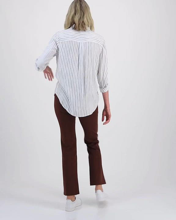 Style & Co Women's Striped Floral-Embroidered Shirt, Created for