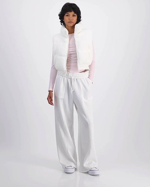 【VENYJOPRODUCT】Bliss heart pants / #1 Planet Heart Juniors' Foldover-Waistband Wide-Leg Sweatpants