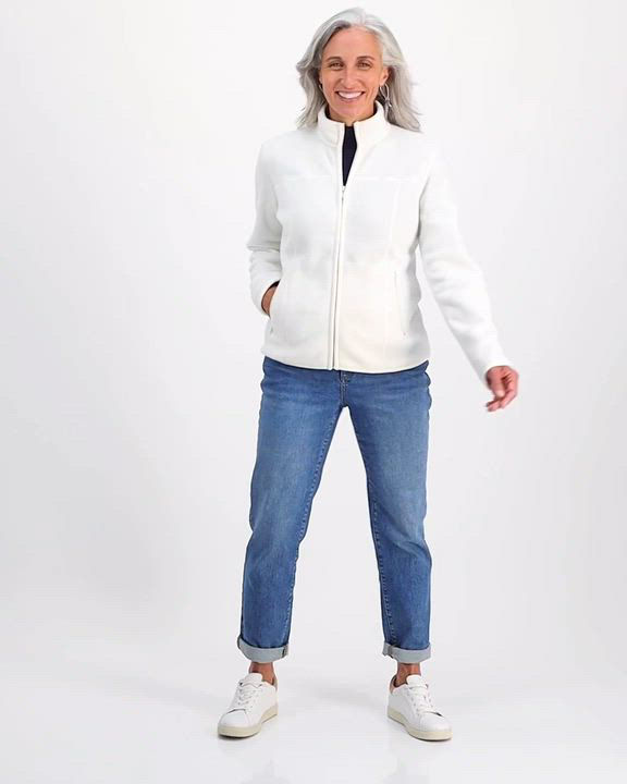 売れ筋商品|||スタイルアンドコー パーカー・スウェットシャツ アウター レディース Petite Embroidered Fleece Mock-Neck Top, Exclusively at Macy's Oatmeal Style & Co Women's Polar Fleece Mock-Neck Jacket, Created