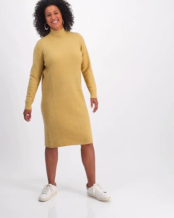 Style & Co Women's Mock-Neck Sweater Dress, Created for Macy's - Macy's
