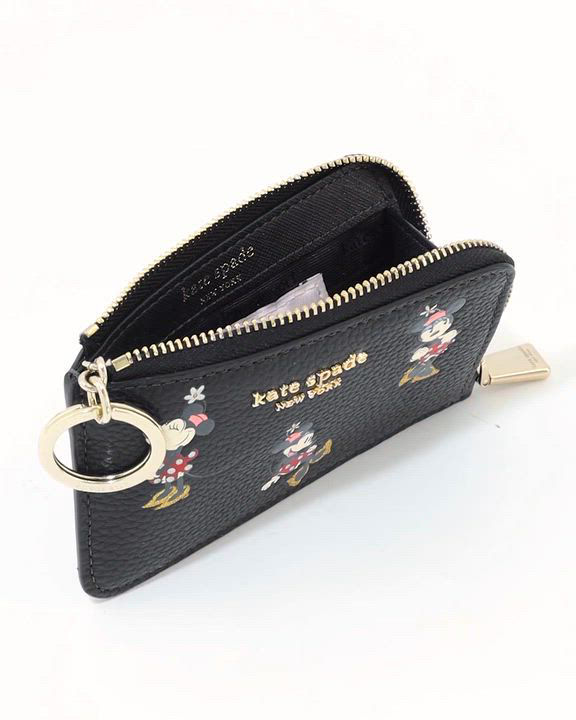 在庫有【Disney X Kate Spade New York】Minnie Card Holder Disney X Kate Spade New York Minnie Mouse Cardholder | Kate