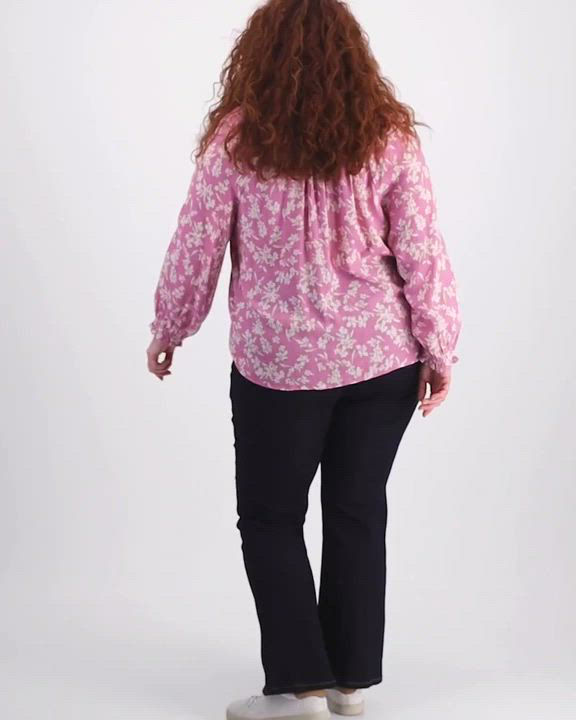 売れ筋商品|||スタイルアンドコー カットソー トップス レディース Plus Size Printed Shine V-Neck Blouse, Created for Macy's Scandi Thyme Style & Co Plus Size Printed Shine V-Neck Blouse, Created