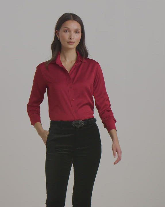ラルフ・ローレン Lauren Ralph Lauren Plus Size Satin Charmeuse Shirt レディース シャツ トップス Women's Lauren Ralph Lauren Plus Size Satin Charmeuse Shirt