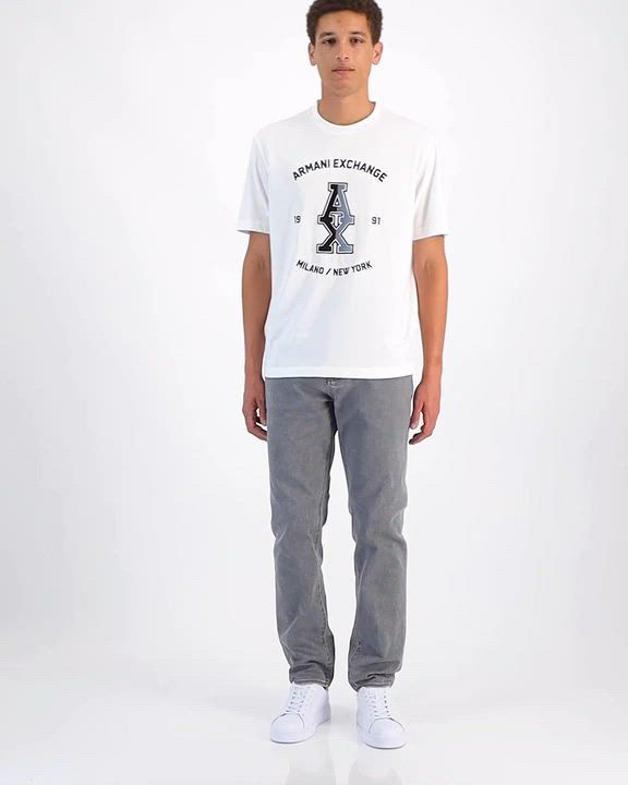 Armani Exchange ホワイト スリムフィットジーンズ 6362623685112