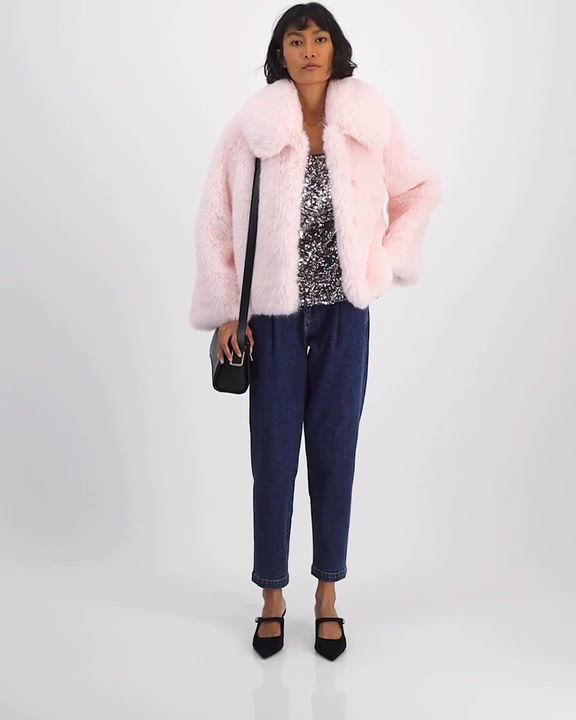On 34th Women's Faux-Fur Collared Jacket, Created for Macy's - Macy's