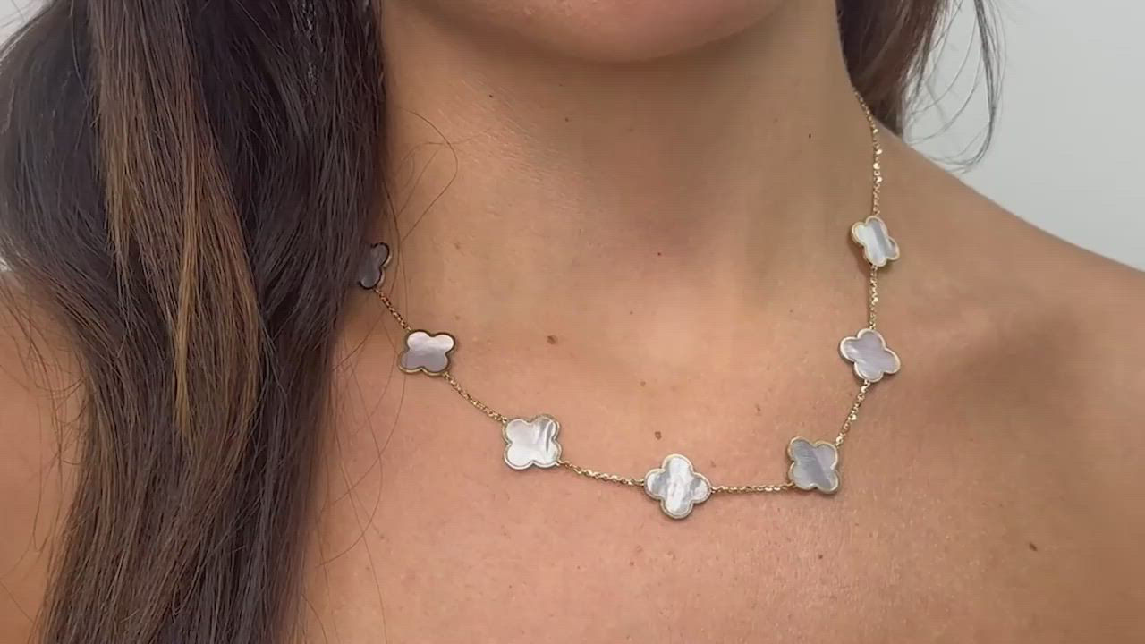 The Lovery Mother of Pearl Clover Necklace - Macy's