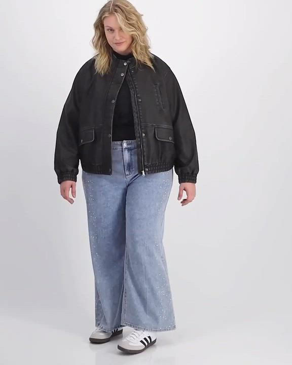 売れ筋商品|||バースリー カットソー トップス レディース Trendy Plus Size Seamed Denim Zip-Front Top, Exclusively at Macy's Midnight Wash Bar III Women's Seamed Denim Zip-Front Top, Exclusively at