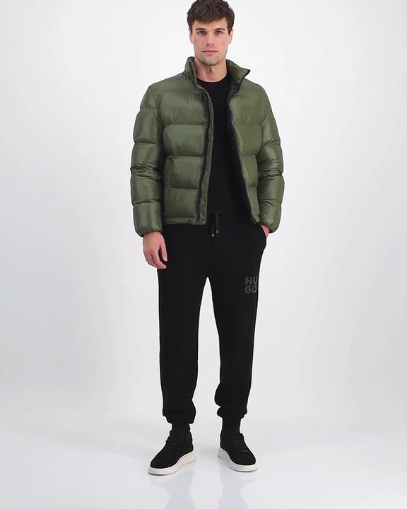 Hugo Boss Men's Beazly2436 Slim-Fit Quilted Full-Zip Hooded