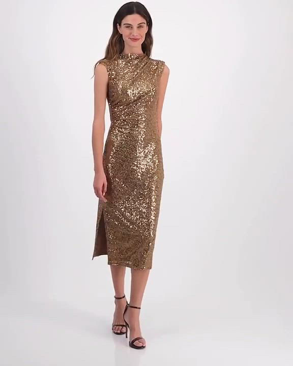 ワンピース Classic Floral Jacquard Dress Aidan Mattox Floral Jacquard Midi-Dress | Saks Fifth Avenue