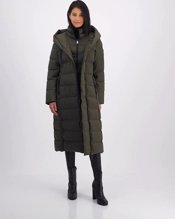 DKNY Women's Bibbed Shawl Collar Hooded Puffer Coat - Macy's