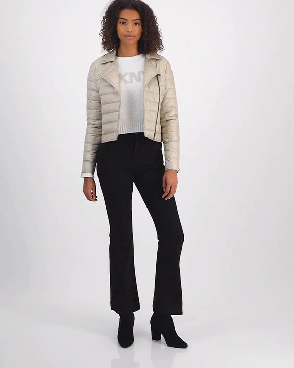 DKNY お洒落なカットソーセーター♪ DKNY Jeans Women's Tinsel Logo Boucle Sweater - Macy's