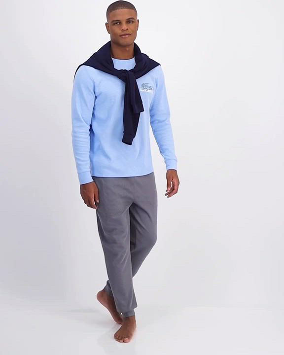 Lacoste Men's Thermal Sleep Waffle Hoodie, Straight-Fit Knit