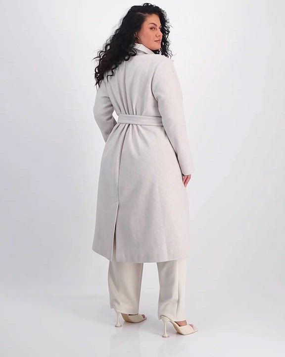 Nina Parker Trendy Plus Size Belted Trench Coat - Macy's