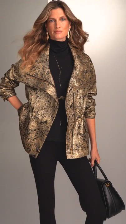 Donna Karan New York Women's Metallic Jacquard Jacket - Macy's