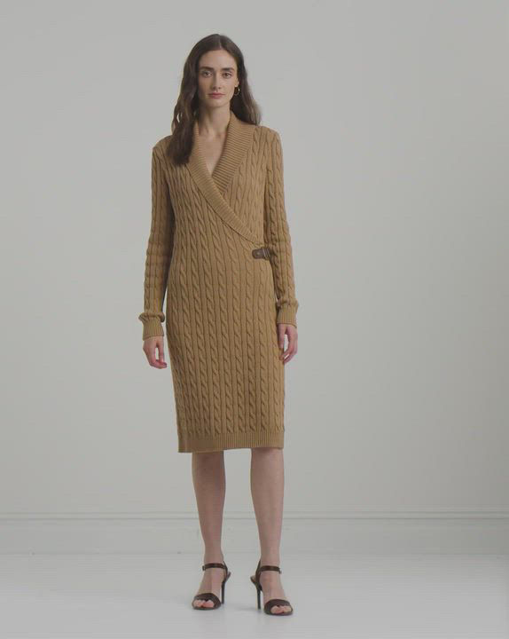 特別価格！Ralph Lauren Cable-Knit Buckle-Trim Sweater Dress Lauren Ralph Lauren Women's Cable-Knit Buckle-Trim Sweater