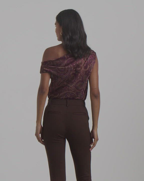 Lauren Ralph Lauren Women's Print Charmeuse Off-the-Shoulder