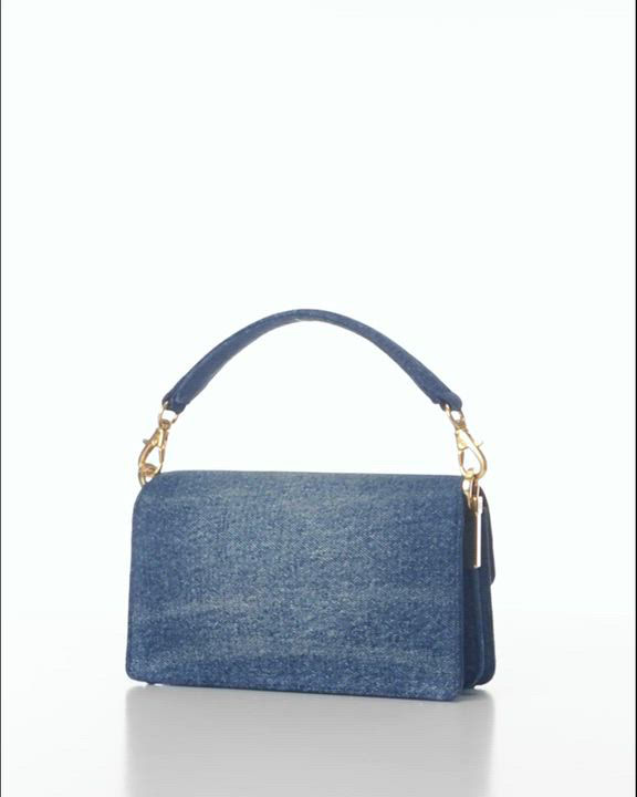 Lauren Ralph Lauren Washed Denim Tayler Crossbody Bag - Macy's