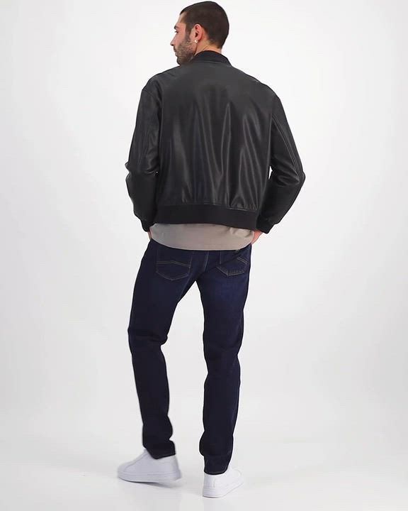 ジャケット・アウター archive ARMANI JEANS fake leather bomber A|X Armani Exchange Men's Faux-Leather Bomber Jacket - Macy's