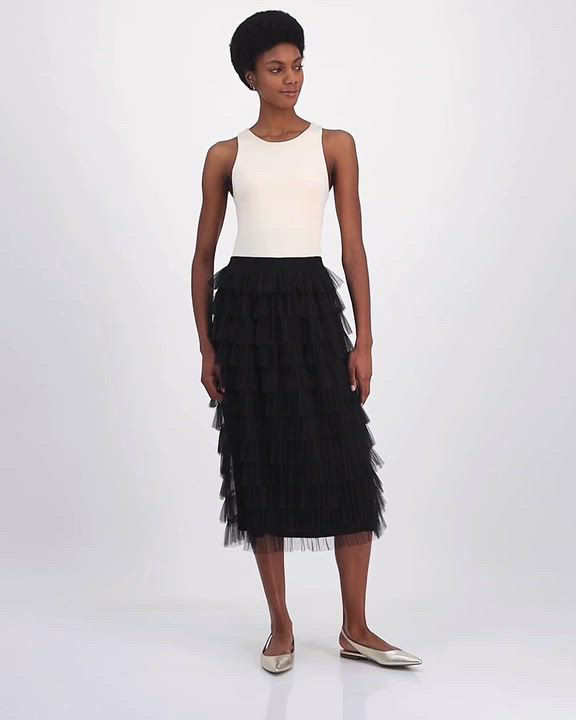 And Now This Women's Tulle Ruffle Midi Skirt, Exclusively at