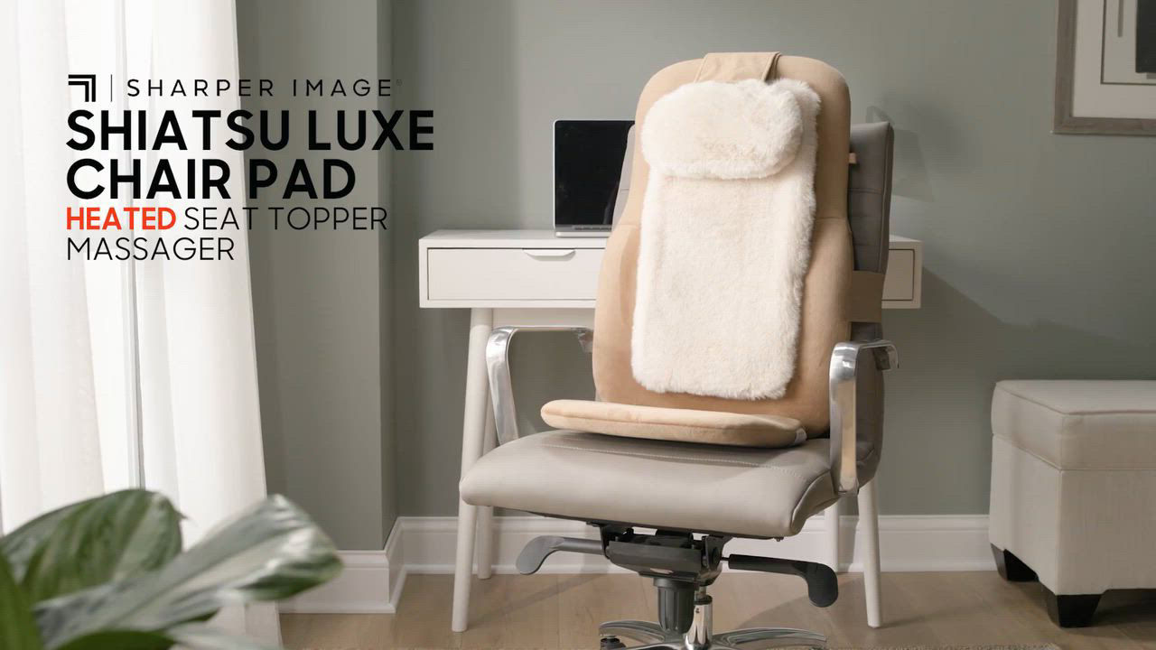 Sharper Image Shiatsu Luxe Chair Pad, Heated Seat Topper Massager - Macy's