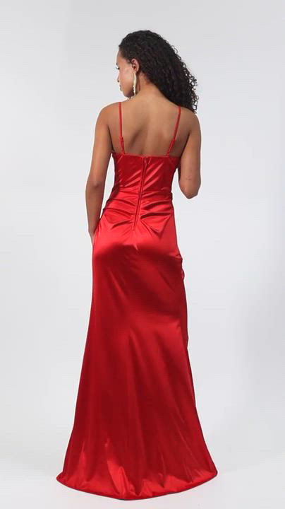 B Darlin Juniors' Satin Rhinestone Corset Gown, Created for Macy's - Macy's