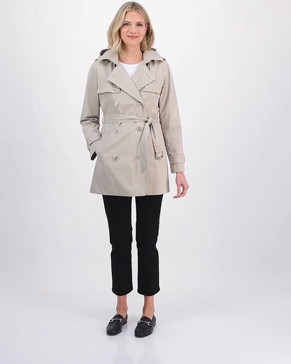 トレンチコート Michael Michael Kors Double-Breasted Coat With Classic Lapel 19379845_43766992_600.jpg
