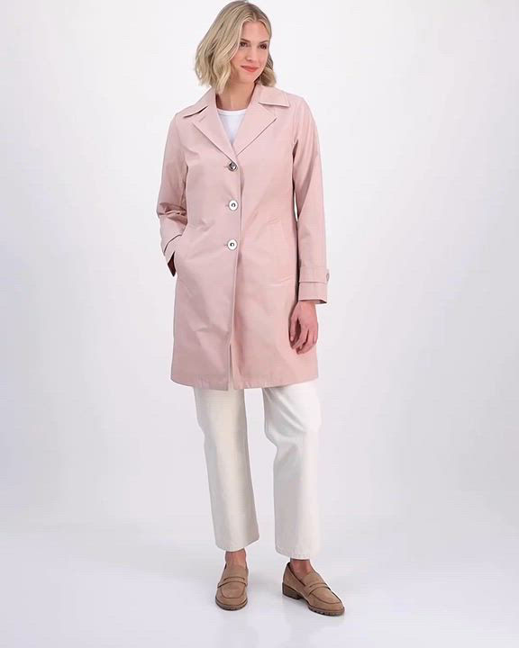 Michael Kors Women's Notched Collar Button-Front Coat