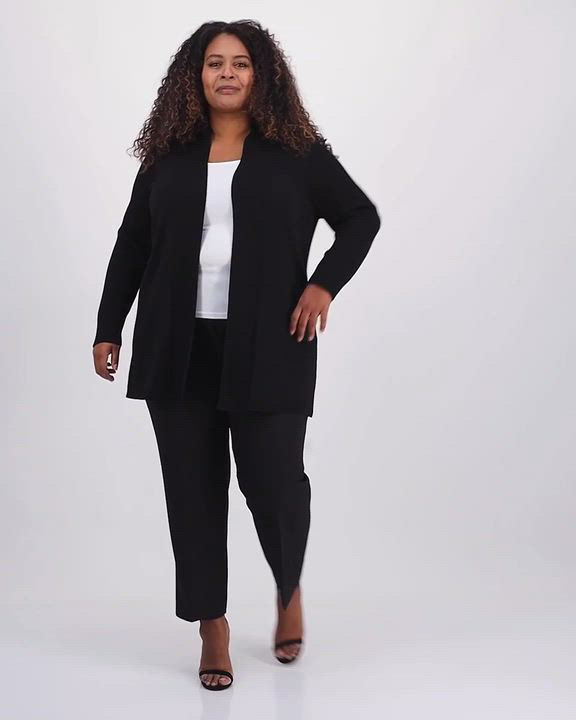 売れ筋商品|||アンクライン ニット&セーター アウター レディース Plus Size Sonoma Open-Front Long-Sleeve Cardigan White Dove Anne Klein Plus Size Sonoma Open-Front Long-Sleeve Cardigan