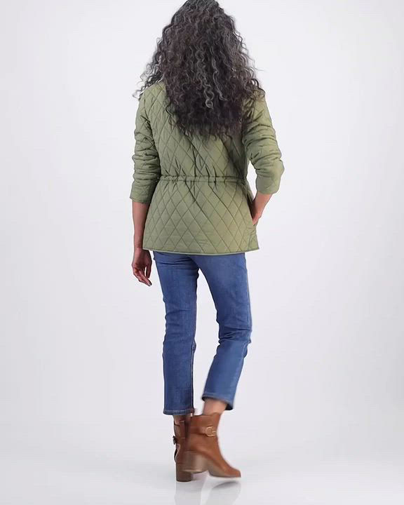 Style & Co Women's Quilted Tie-Waste Zip Jacket, Exclusively
