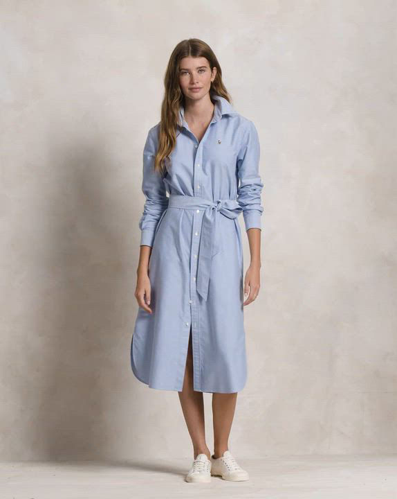 ★関税送料無料 RALPH Belted Cotton Midi Shirtdress Belted Cotton Midi Shirtdress