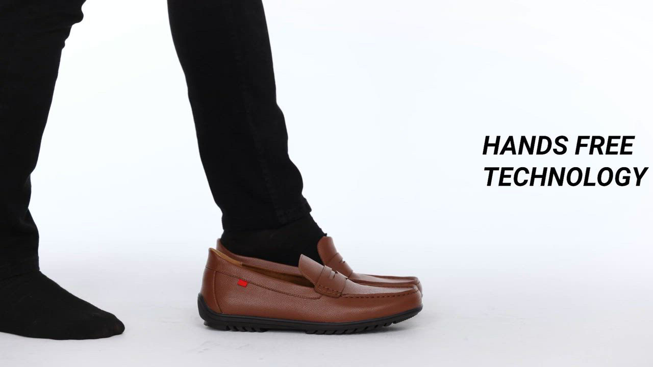 (取寄) マークジョセフニューヨーク メンズ ジョン ストリート フリー Marc Joseph New York men John Street (Hands Free Technology) Mocha Grainy Leather Marc Joseph New York Men's John Street Hands-Free Slip On