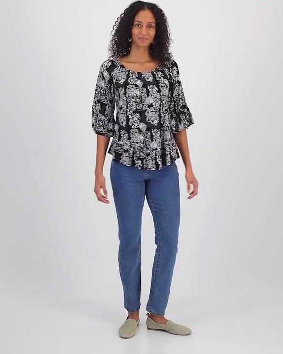 売れ筋商品|||スタイルアンドコー カットソー トップス レディース Plus Size Printed Mixed-Media Relaxed Top, Exclusively at Macy's Simple Shiitake Style & Co Women's Mixed-Media Lace-Trimmed Top, Created for
