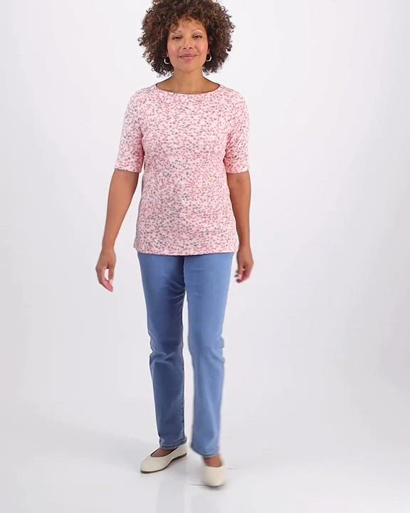 売れ筋商品|||スタイルアンドコー カットソー トップス レディース Women's Printed Boat-Neck Elbow-Sleeve Top, Exclusively at Macy's Blue Paisley Style & Co Women's Printed Boat-Neck Elbow-Sleeve Top