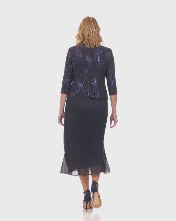 AXOE Women's Velvet Sequin A-Line Evening Dress - Sparkling Midi Dress For Weddings & Parties