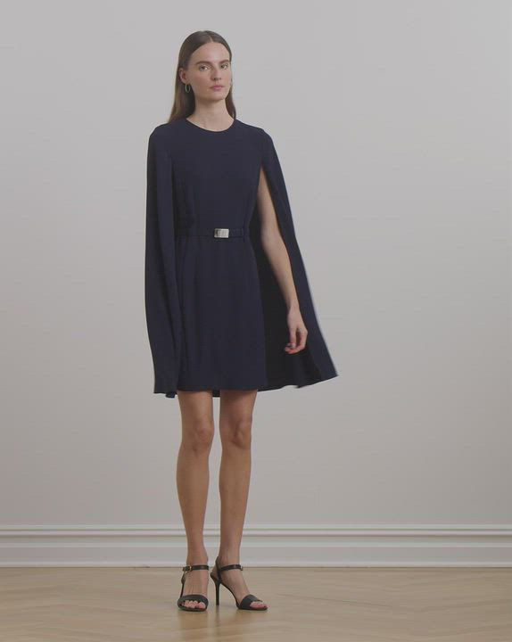 lauren ralph lauren crepe off-the-shoulder cocktail dress Ralph Lauren Crepe Off-the-Shoulder Cocktail Dress