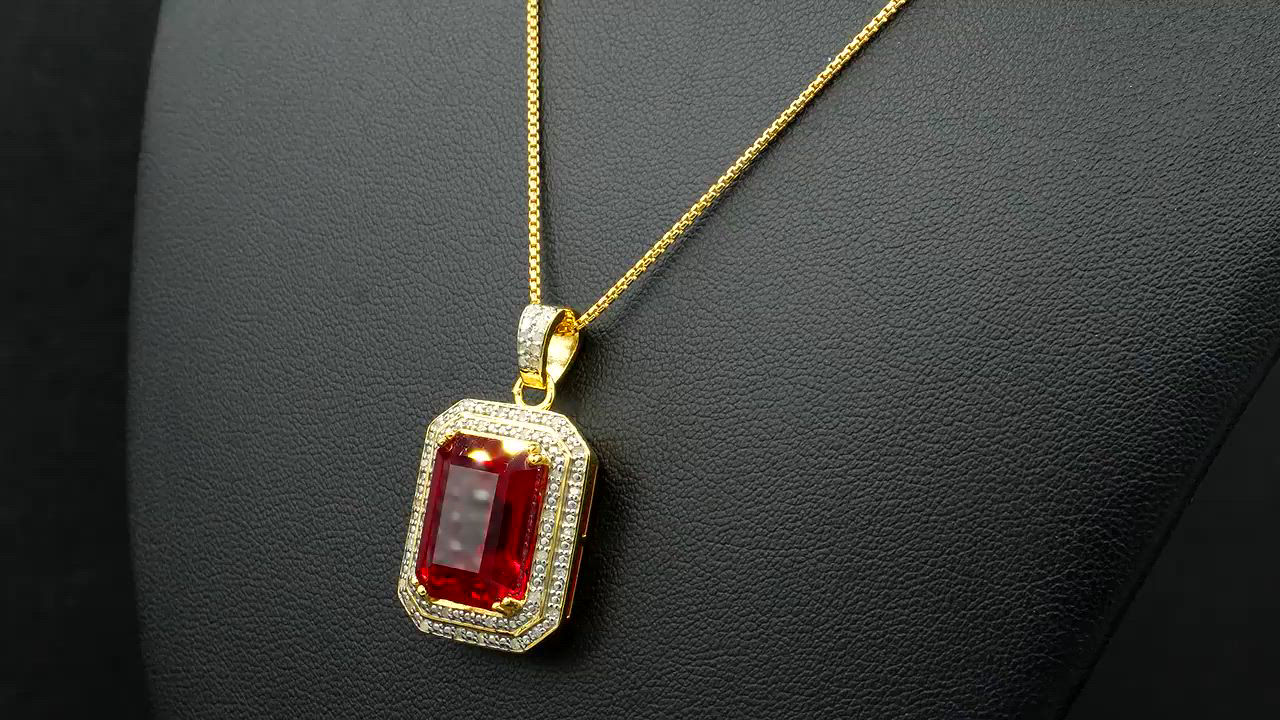 Lab Grown Ruby (16-5/8 ct. t.w.) & Diamond (1/4 ct. t.w.