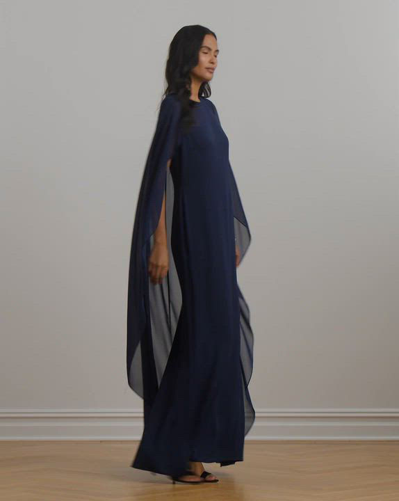 Lauren Ralph Lauren Women's Jersey Off-the-Shoulder Side-Slit Column Gown