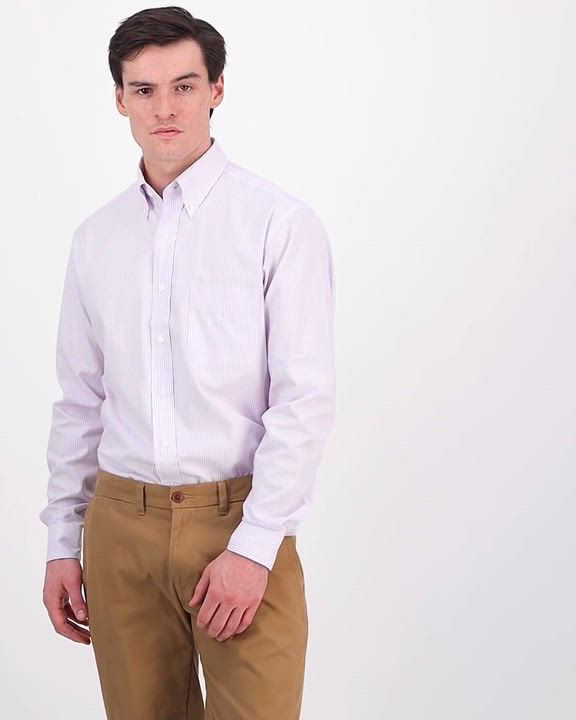 Club Room Men's Regular Fit University Stripe Dress Shirt, Created for  Macy's - Macy's