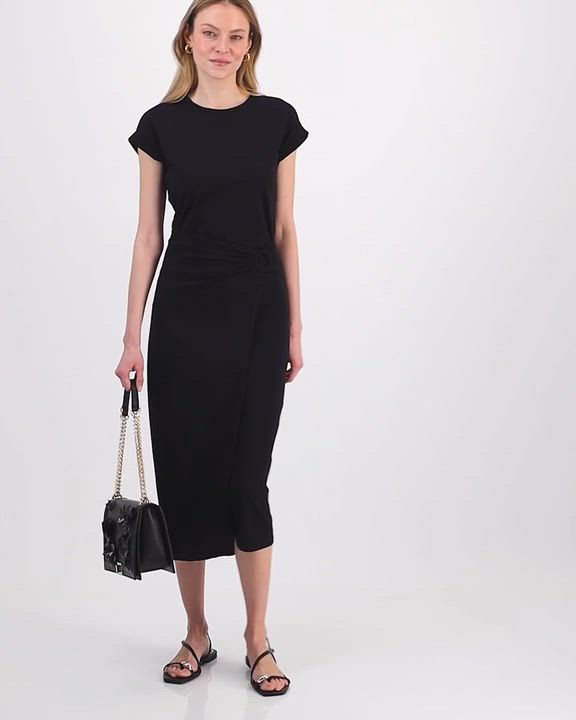 inc shirt dress INC International Concepts Women's Ruched-waist Button-front Midi Dress - White