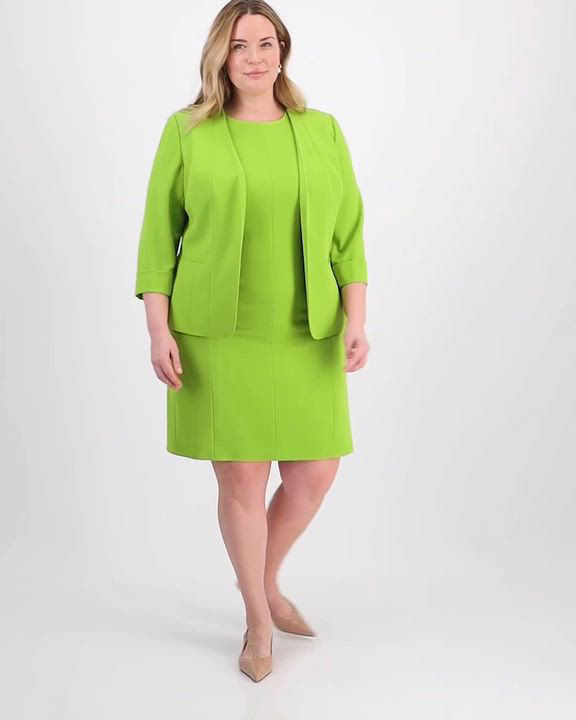 Kasper Plus Size Sleeveless Multi-Seam Sheath Dress - Macy's