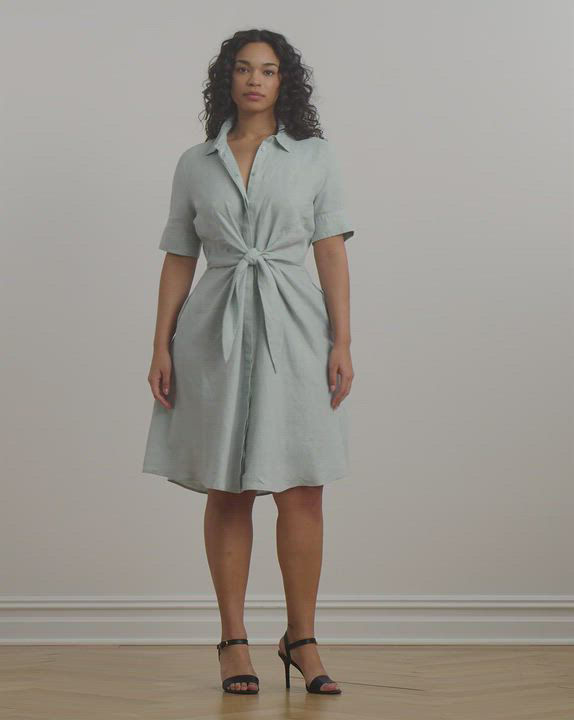 ralph lauren plus size shirt dress Lauren Ralph Lauren Plus Size Tie-Front Shirt Dress
