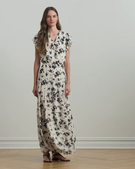 Lauren Ralph Lauren Women's Floral Georgette Tie-Neck