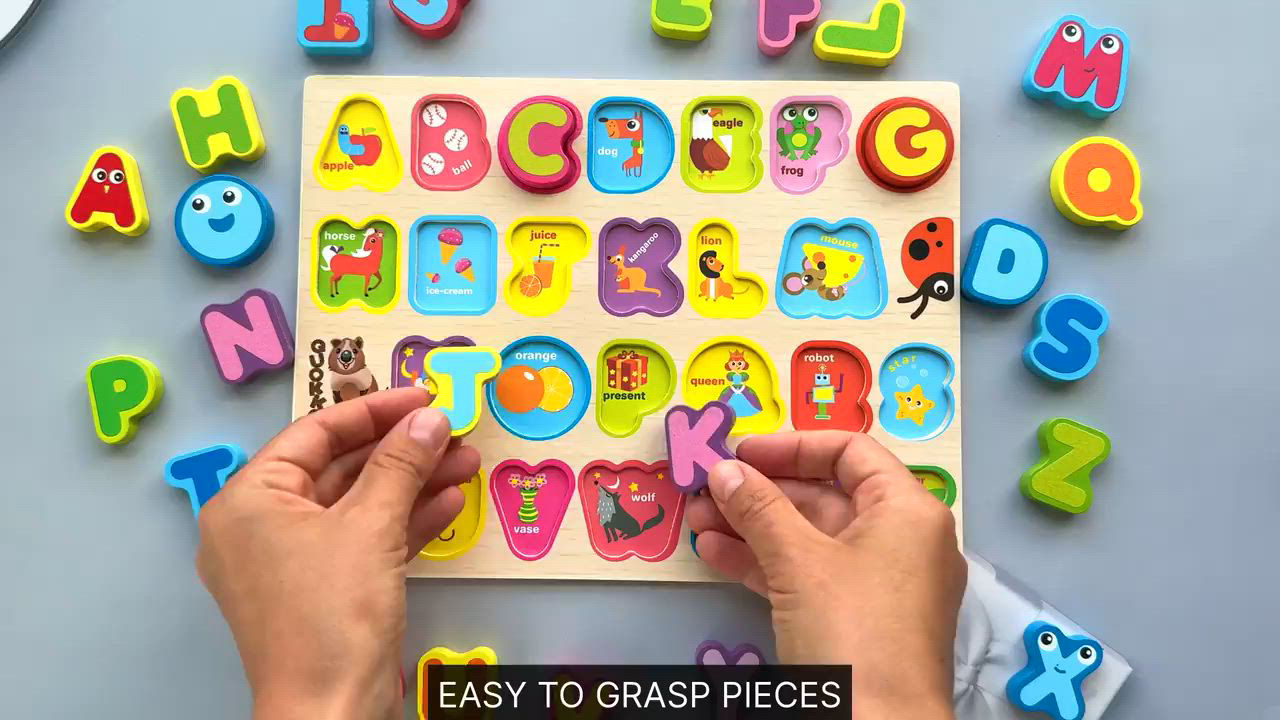 Quokka 3xSET Chunky Wooden Puzzles for Toddlers 1-3 - Numbers