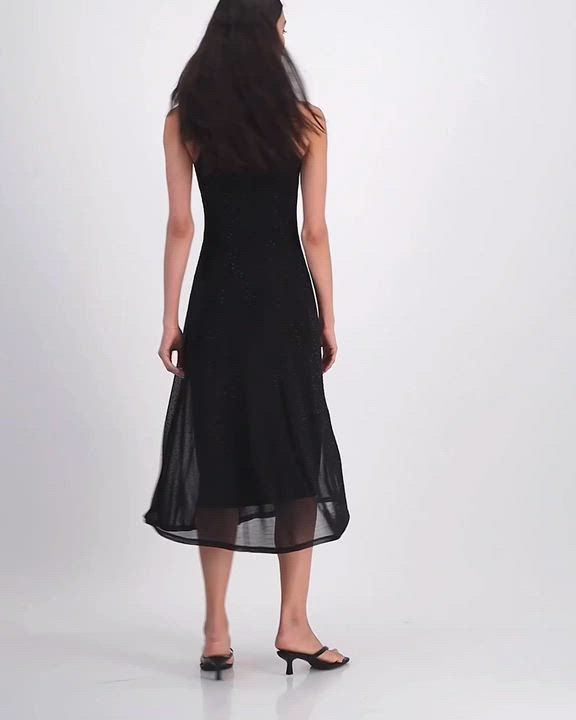 casual black midi dress Casual Everyday Black Midi Dress - All Dresses