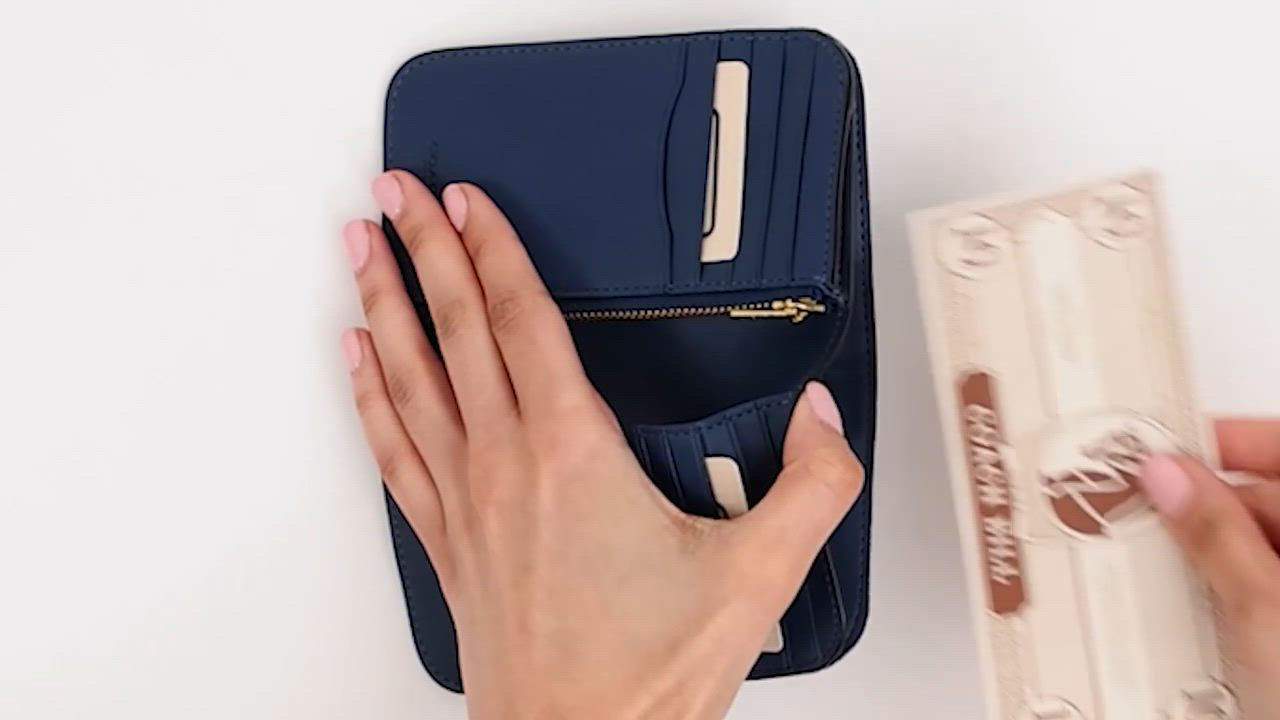 COACH Tabby Washed Denim Wallet - Macy's
