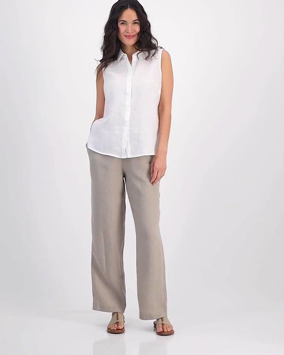 売れ筋商品|||チャータークラブ カットソー トップス レディース Women's 100% Linen Sleeveless Button-Front Shirt, Exclusively at Macy's Bright White Charter Club Women's 100% Linen Sleeveless Button-Front