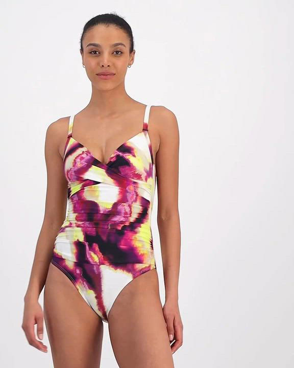 DKNY Women's Crossover Ruched One-Piece Swimsuit - Macy's