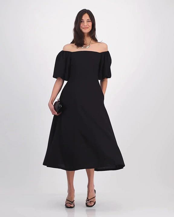 I.N.C. International Concepts Women's On/Off-The-Shoulder Puff-Sleeve Midi  Dress, Exclusively at Macy's - Macy's